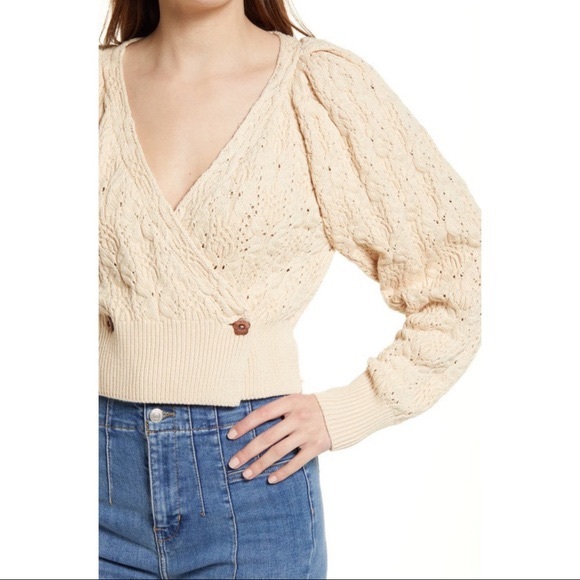 𝓯𝓹 Free People ~ Olive You Cardi in Macadamia - Picture 2 of 8